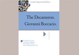 The Decameron. Giovanni Boccacio