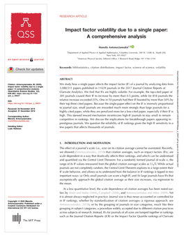 Impact Factor Volatility Due to a Single Paper: a Comprehensive Analysis