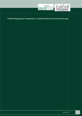 Habitat Regulations Assessment: Lichfield District & Tamworth Borough