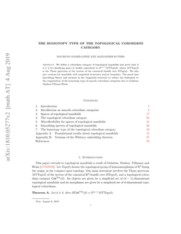 The Homotopy Type of the Topological Cobordism Category 3