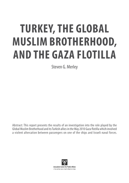 Turkey, the Global Muslim Brotherhood and the Gaza Flotilla