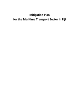 Fiji Maritime Mitigation Plan