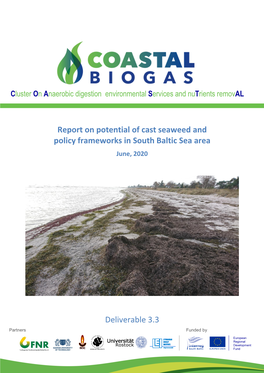 Report on Potential of Cast Seaweed and Policy Frameworks in South Baltic Sea Area June, 2020