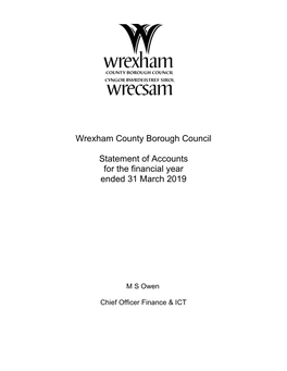 Wrexham County Borough Council Statement of Accounts for The