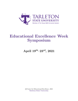 Educational Excellence Week Symposium