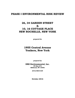 Phase I Environmental Risk Review