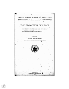 The Promotion of Peace