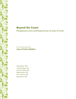 Beyond the Count: Perspectives and Lived Experiences of Jews of Color