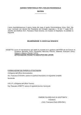 Azienda Territoriale Per L'edilizia Residenziale