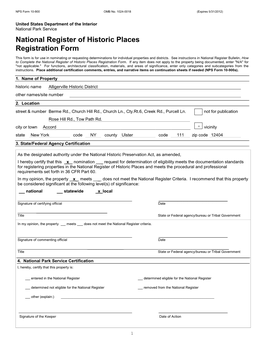 National Register of Historic Places Registration Form