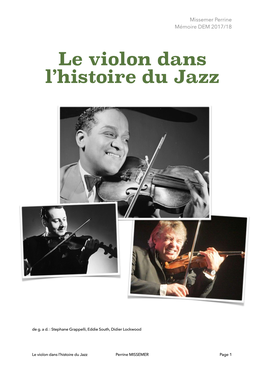 Mémoire Violon Jazz Surligné