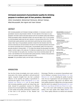 GIS-Based Assessment of Groundwater Quality for Drinking