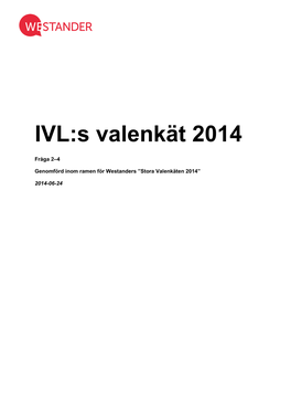 IVL:S Valenkät 2014