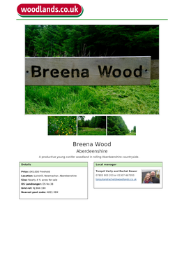 Breena Wood Aberdeenshire a Productive Young Conifer Woodland in Rolling Aberdeenshire Countryside