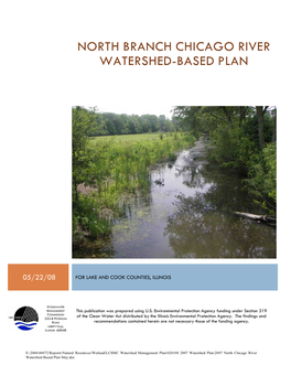 2008 North Branch Chicago River Watershed Based Plan