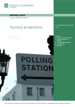 Turnout at Elections