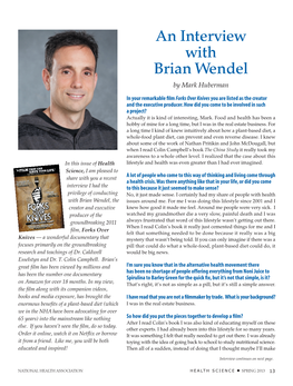 An Interview with Brian Wendel by Mark Huberman