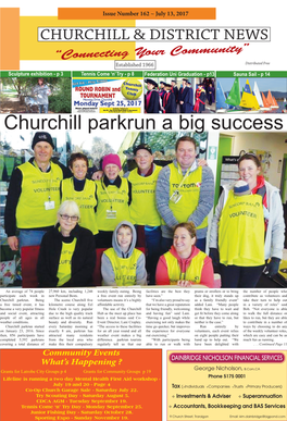 Churchill Parkrun a Big Success