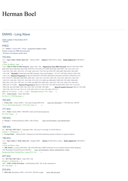 EMWG - Long Wave Latest Update: 6 November 2015 Version