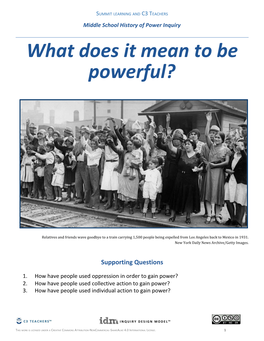 What Does It Mean to Be Powerful?