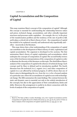 Capital Accumulation and the Composition of Capital