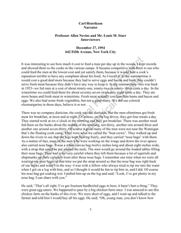 Forest History Oral History Project Minnesota Historical Society