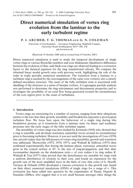 Direct Numerical Simulation of Vortex Ring Evolution from the Laminar to the Early Turbulent Regime