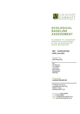 Ecological Baseline Assessment