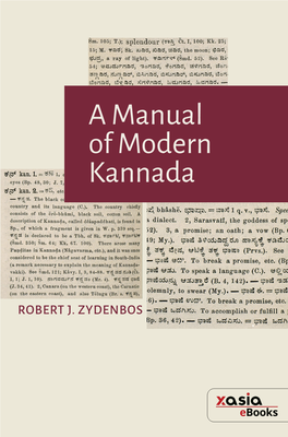 A Manual of Modern Kannada