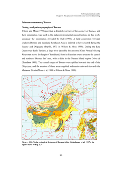 Figure 3.10. Main Geological Features of Borneo (After Steinshouer Et Al