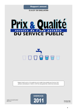 Rapport Sur Le Prix Et La Qualité Du Service