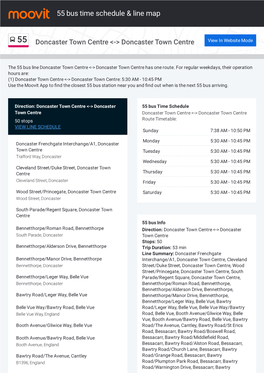 55 Bus Time Schedule & Line Route