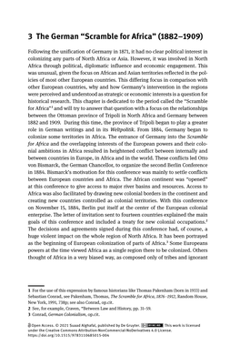 3 the German “Scramble for Africa” (1882–1909)