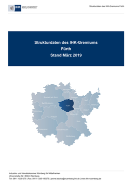 Strukturdaten Des IHK-Gremiums Fürth Stand März 2019