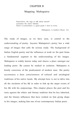 CHAPTER II Mapping Mahapatra