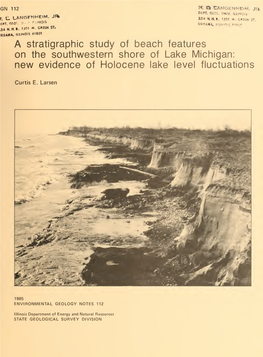 A Stratigraphic Study of Beach Features on the Southwestern Shore of Lake Michigan: New Evidence of Holocene Lake Level Fluctuations