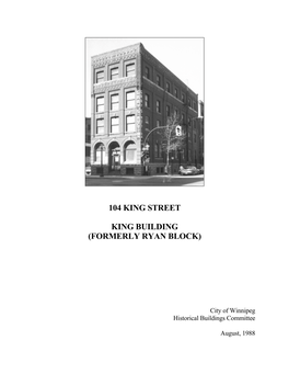 104 King Street King Building (Formerly Ryan Block)