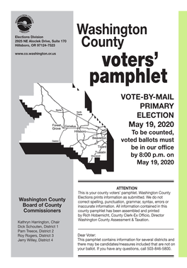 Washington County Voters Pamphlet