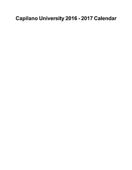 Capilano University 2016 - 2017 Calendar Capilano University 2016 - 2017 Calendar Capilano University 2016 - 2017 Calendar