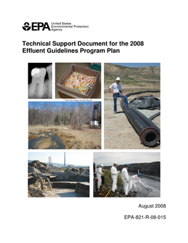 Technical Support Document for the 2008 Final Effluent Guidelines Plan