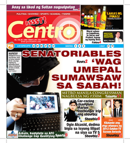 Senatoriables 'Wag Umepal Sumawsaw Sa Sabah!
