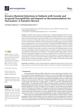 Invasive Bacterial Infections in Subjects with Genetic and Acquired Susceptibility and Impacts on Recommendations for Vaccination: a Narrative Review