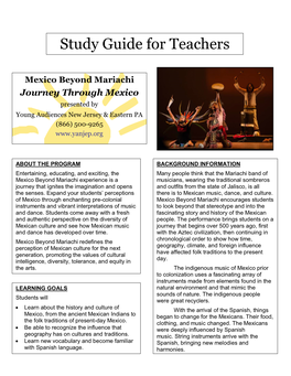 Study Guide for Teachers