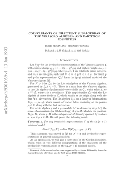 Coinvariants of Nilpotent Subalgebras of the Virasoro Algebra and Partition