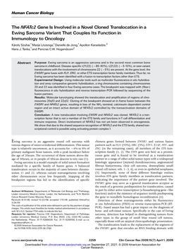 The Nfatc2 Gene Is Involved in a Novel Cloned Translocation in A