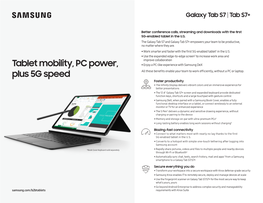 Tablet Mobility, PC Power, Plus 5G Speed