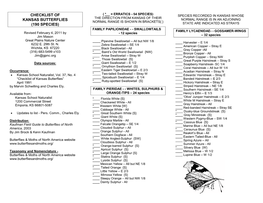 Checklist of Kansas Butterflies