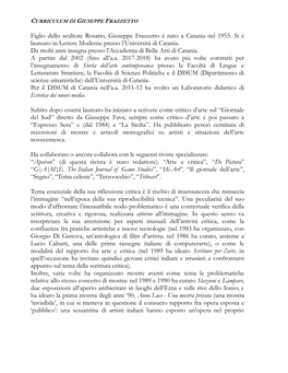 Figlio Dello Scultore Rosario, Giuseppe Frazzetto È Nato a Catania Nel 1955