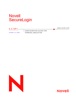 Novell Securelogin 6.0 SP1 Congifuration Guide for Terminal Emulation Novdocx (ENU) 10 August 2006