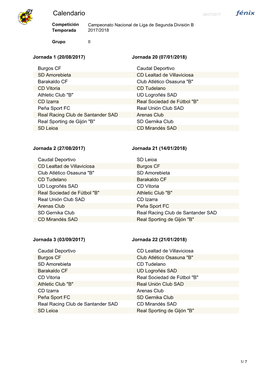 Calendario 26/07/2017